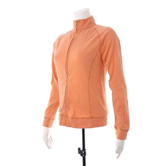 Peter Millar Womens Small Full Zip Mock Neck Long Sleeve Orange Jacket - Picture 4 of 12